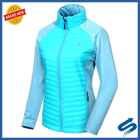 Insulated Hiking Jacket Thermal Running Hybrid Lightweight Breathable